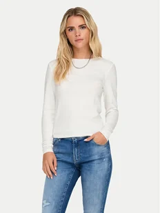 ONLY Bluzka Riley 15323159 Biały Slim Fit - Bluzki damskie - miniaturka - grafika 1