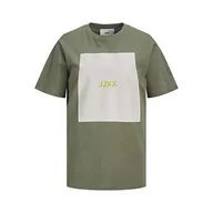 Kombinezony - Jack&Jones JJXAMBER SS Kombinezon damski, swobodny krój, cztery liście/nadruk: jasny, biały, kwadratowy, rozmiar XS, Four Leaf Clover/Print: jaskrawy biały kwadratowy, XS - miniaturka - grafika 1