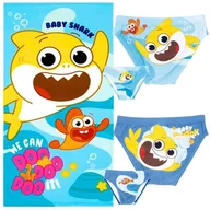 Okrycia kąpielowe dla dzieci - Ręcznik Kąpielowy Plażowy Szybkoschnący Baby Shark Kąpielówki Strój Kąpielowy Majtki Dwupak 110/116 Cm - miniaturka - grafika 1
