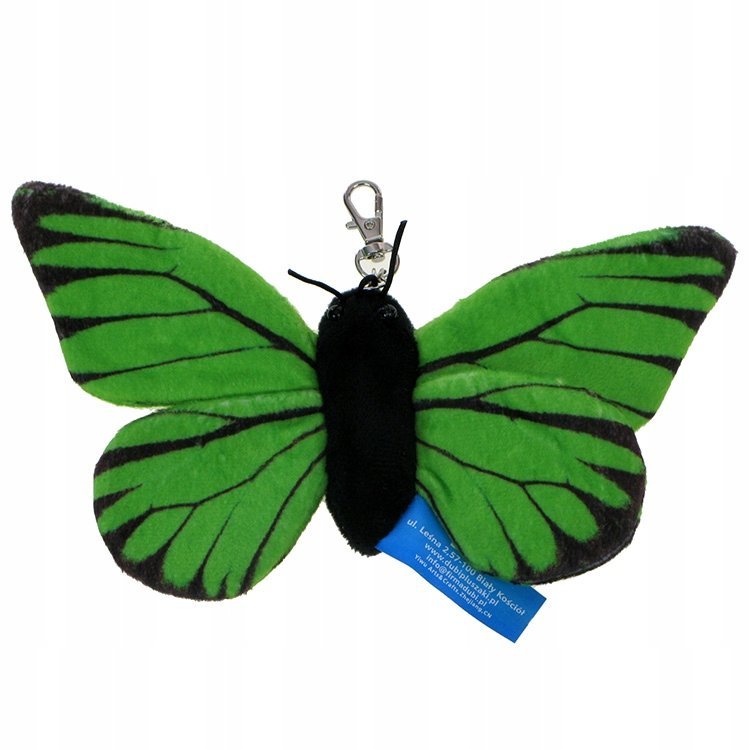 Pluszowe ZOO: Maskotka (breloczek) Motyl zielony 18cm (30481)