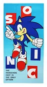 Okrycia kąpielowe dla dzieci - SONIC HEDGEHOG DUŻY RĘCZNIK KĄPIELOWY PLAŻOWY DLA DZIECKA NA BASEN 70X140 - miniaturka - grafika 1
