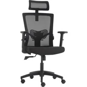 Fotele i krzesła biurowe - ErgoDay Fotel GAMVIS Czarny - miniaturka - grafika 1