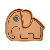 Miseczki i talerzyki dla dzieci - Done By Deer Talerzyk z przyssawką Elphee musztardowy 1799234 - miniaturka - grafika 1