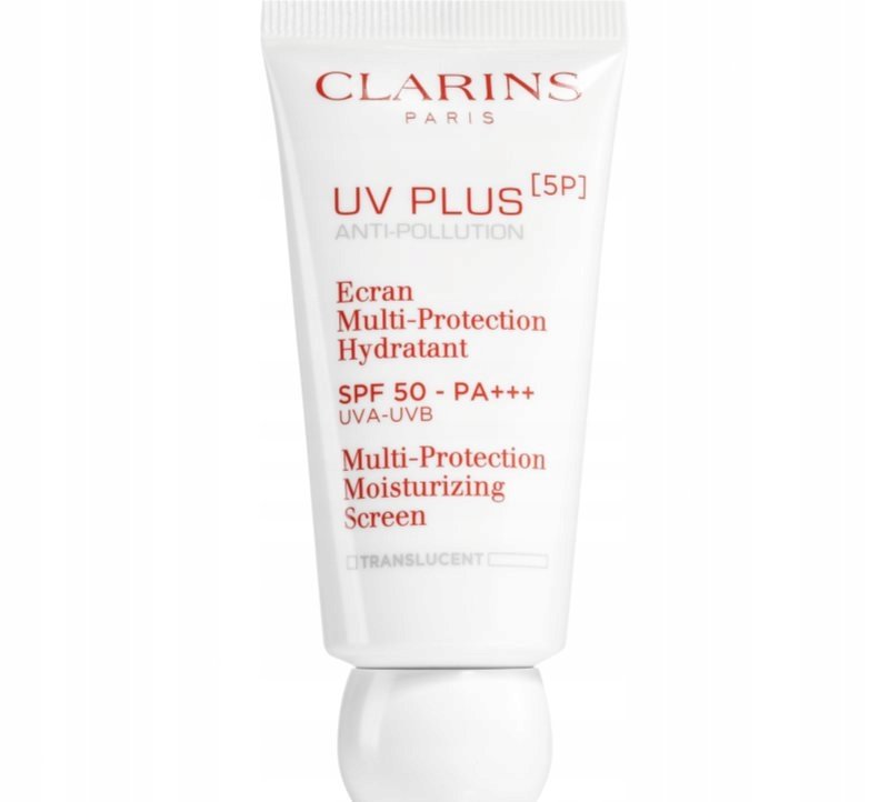 Clarins Uniwersalna emulsja ochronna SPF 50 UV Plus Anti Pollution Multi Protection Moisturizing Screen) 30 Cień Translucent)