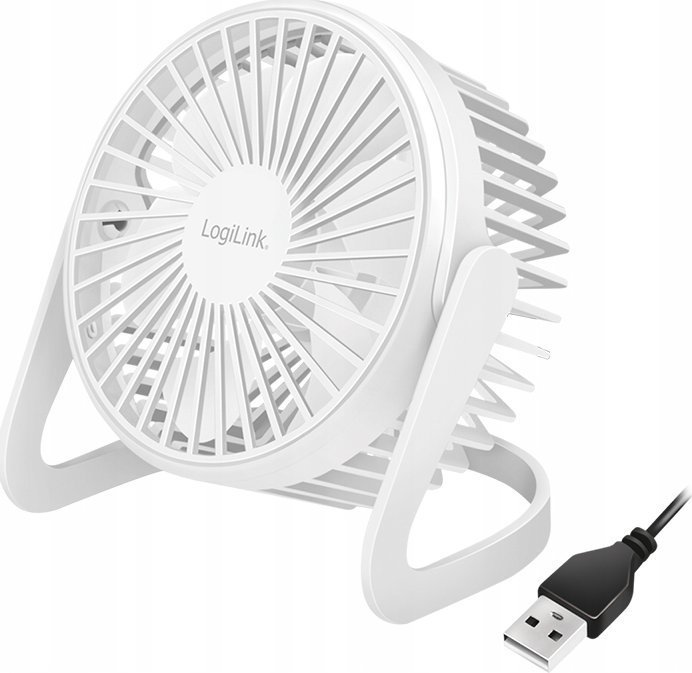 Wentylator USB LogiLink LogiLink USB Schreibtischventilator 5'' weiß UA0402