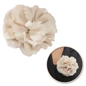 Broszki - Broszka Ozdobna, Efektowna Kwiat 15 X 15 Cm Kremowy Bz208 - miniaturka - grafika 1