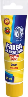 Astra Farba plakatowa żółta tuba 30ml. 83110915 - Przybory szkolne - miniaturka - grafika 1