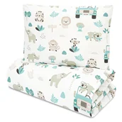 Kołdry i poduszki dla dzieci - Kołdra dziecięca komplet z poduszką 135x100 cm - Pościel dziecięca z poduszką z bawełnianą poszewką afryka - miniaturka - grafika 1