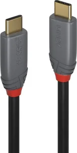 Kabel USB Lindy LINDY USB 3.2 Kabel Typ C/C 5A PD Anthra Line M/M 2m - Kable USB - miniaturka - grafika 1