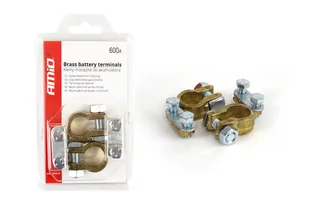 Klemy akumulatora mosiężne 600amp, 2 szt. w blistrze - Kable rozruchowe - miniaturka - grafika 1