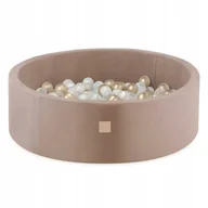 Suche baseny - Suchy Basen z Kulkami 90x30 Kojec dla Dzieci Beżowy Velvet 200 piłek MISIOO - miniaturka - grafika 1