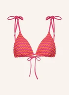 Stroje kąpielowe - Seafolly Góra Od Bikini Trójkątnego Mesh Effect pink - SEAFOLLY - miniaturka - grafika 1