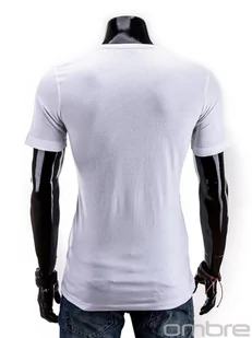 T-shirt - biała S531 - Koszulki męskie - miniaturka - grafika 4