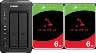Serwer plików Qnap TS-253E-8G + 2x Seagate IronWolf 6TB ST6000VN006 - Serwery plików NAS i macierze dyskowe - miniaturka - grafika 1