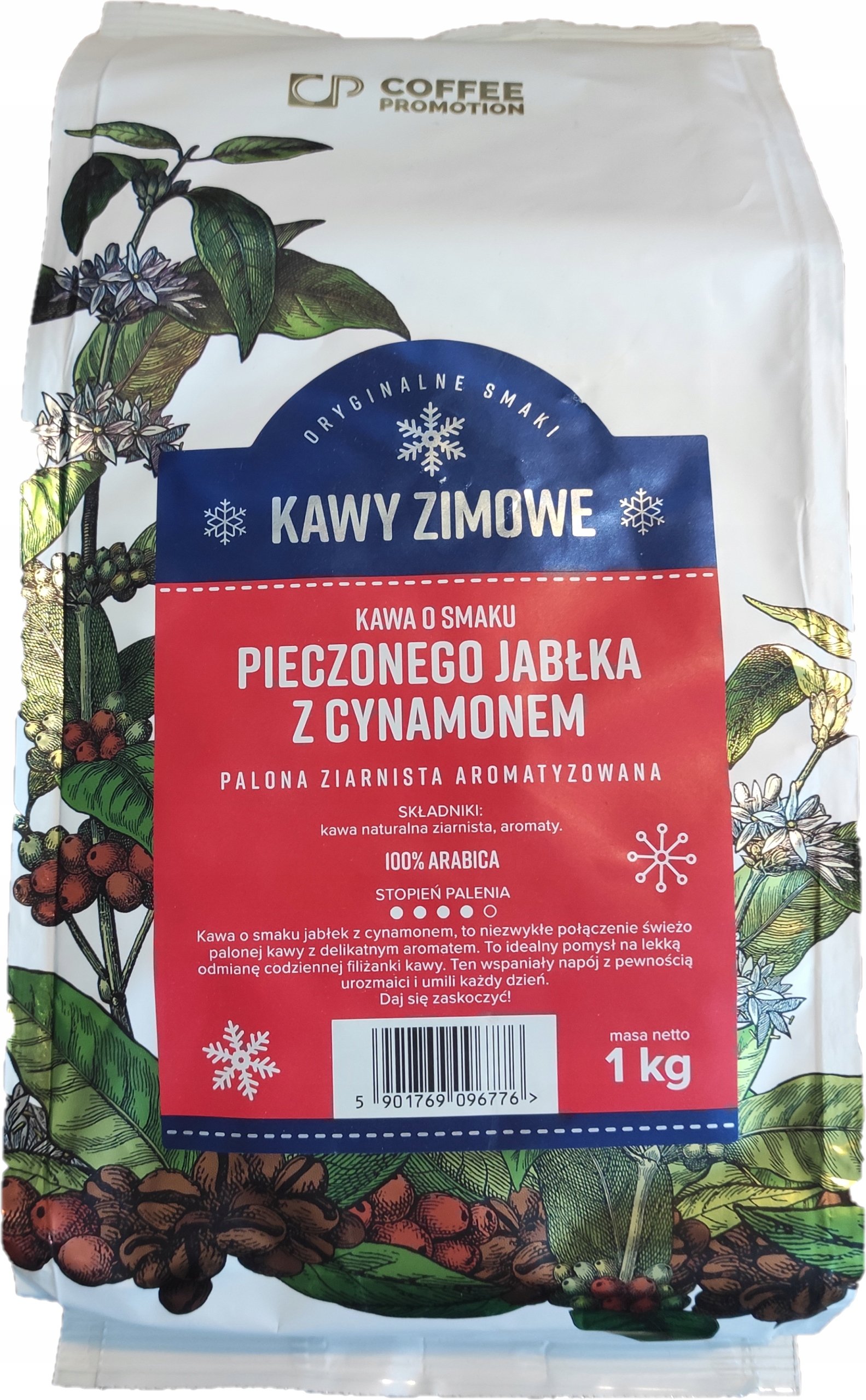 Kawa Ziarnista o Smaku Pieczonego Jabłka z Cynamonem 1KG