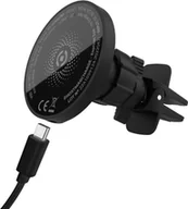 Uchwyty samochodowe do telefonów - Celly GHOSTMAGCHARGE Aktywny uchwyt na telefon komórkowy Uchwyt na telefon komórkowy/smartfon Czarny - miniaturka - grafika 1