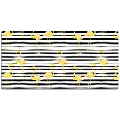 Podkładki na biurko - Mata z nadrukiem na biurko Złote flamingi 120x60 cm, Dywanomat - miniaturka - grafika 1