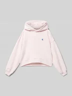 Bluzy dla dziewczynek - Bluza z kapturem z nadrukiem z logo - miniaturka - grafika 1