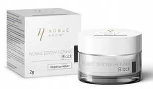 Noble Lashes, Henna pudrowa do brwi, Black Czarna - Akcesoria i kosmetyki do stylizacji brwi - miniaturka - grafika 1