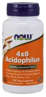 Układ pokarmowy - NOW FOODS Acidophilus 4x6 (Probiotyk, Zdrowa Flora Jelitowa) 120 Kapsułek wegetariańskich - miniaturka - grafika 1