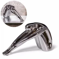 Figurki dekoracyjne - Srebrna Figurka Dekoracyjna Glamour Połysk - Długość 31Cm - miniaturka - grafika 1