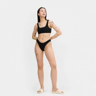 Stroje kąpielowe - Dół od damskiego kostiumu kąpielowego Champion Legacy Bikini Top - czarny - CHAMPION - miniaturka - grafika 1