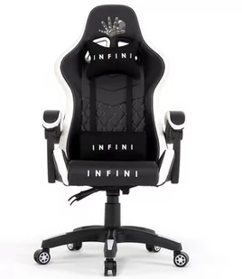 Zenga.pl Infini Five White czarno-białe - Fotele gamingowe - miniaturka - grafika 1