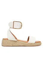 Espadryle damskie - DeeZee Espadryle QS276-1 Biały - miniaturka - grafika 1