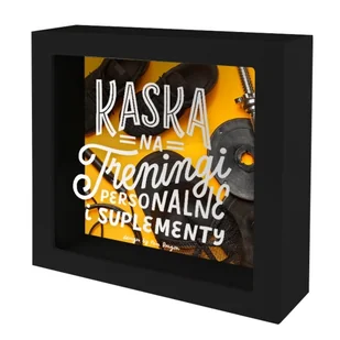 SKARBONKA KASKA NA TRENINGI CZARNA 15x15cm - Skarbonki - miniaturka - grafika 1