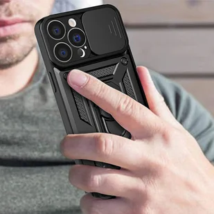 Hybrid Armor Camshield etui iPhone 14 Pro pancerny pokrowiec z osłoną na aparat niebieskie - Etui i futerały do telefonów - miniaturka - grafika 4
