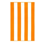 Ręczniki - Ręcznik plażowy 100x160 Neon pomarańczowy biały pasy 380 g/m2 frotte 7954/10 - miniaturka - grafika 1