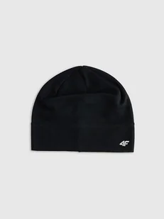 4F Wełniana czapka beanie w kolorze czarnym - Czapki damskie - miniaturka - grafika 1