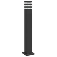 Lampy ogrodowe - vidaXL Zewnętrzna lampa stojąca z gniazdkiem, czarna, 80 cm, aluminium - miniaturka - grafika 1