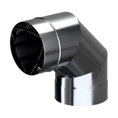 Akcesoria kominkowe - Adam Gas Kolano 100/150 90° - miniaturka - grafika 1