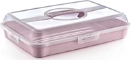Pojemniki kuchenne - KEEEPER - Pojemnik na ciasto - prostokątny - różowy - 43x29x10 cm - miniaturka - grafika 1