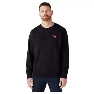 Wrangler Męska bluza Sign Off Crew, Real Black, XXL - Bluzy męskie - miniaturka - grafika 1