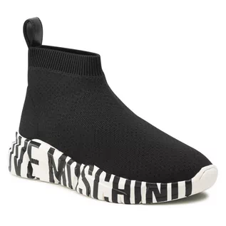 Sneakersy damskie - Love Moschino Sneakersy JA15223G1EIZG000 Nero - grafika 1