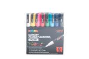 Kredki, ołówki, pastele i pisaki - Zestaw markerów POSCA PC-3M, 8 sztuk w ETUI/OPAKOWANIU - miniaturka - grafika 1