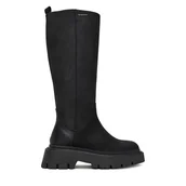 Kozaki damskie - Kozaki G-Star Raw CEO-WI34-JOSIA-01 Czarny - miniaturka - grafika 1