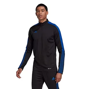 adidas Męska kurtka Tr Top to kurtka, czarna/królewski błękit, XS, czarny/królewski błękit, XS - Kurtki męskie - miniaturka - grafika 1