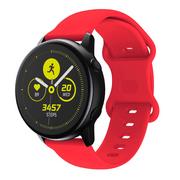 Akcesoria do smartwatchy - Cadorabo Silikonowa pasek 22mm kompatybilny z Samsung Galaxy Gear S3 / Gear 2 w CZERWONY - Wymienna opaska do Huawei Watch GT do Watch 2 Pro do Ticw.. - miniaturka - grafika 1