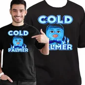 Koszulki męskie - KOSZULKA COLD PALMER COLE CIESZYNKA CHELSEA PREMIUM XXL 3434 CZARNY - miniaturka - grafika 1