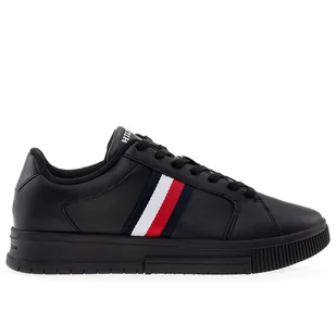 Buty Tommy Hilfiger Supercup Stripes Leather Ess FM0FM04895-BDS - czarne - Buty sportowe męskie - miniaturka - grafika 1