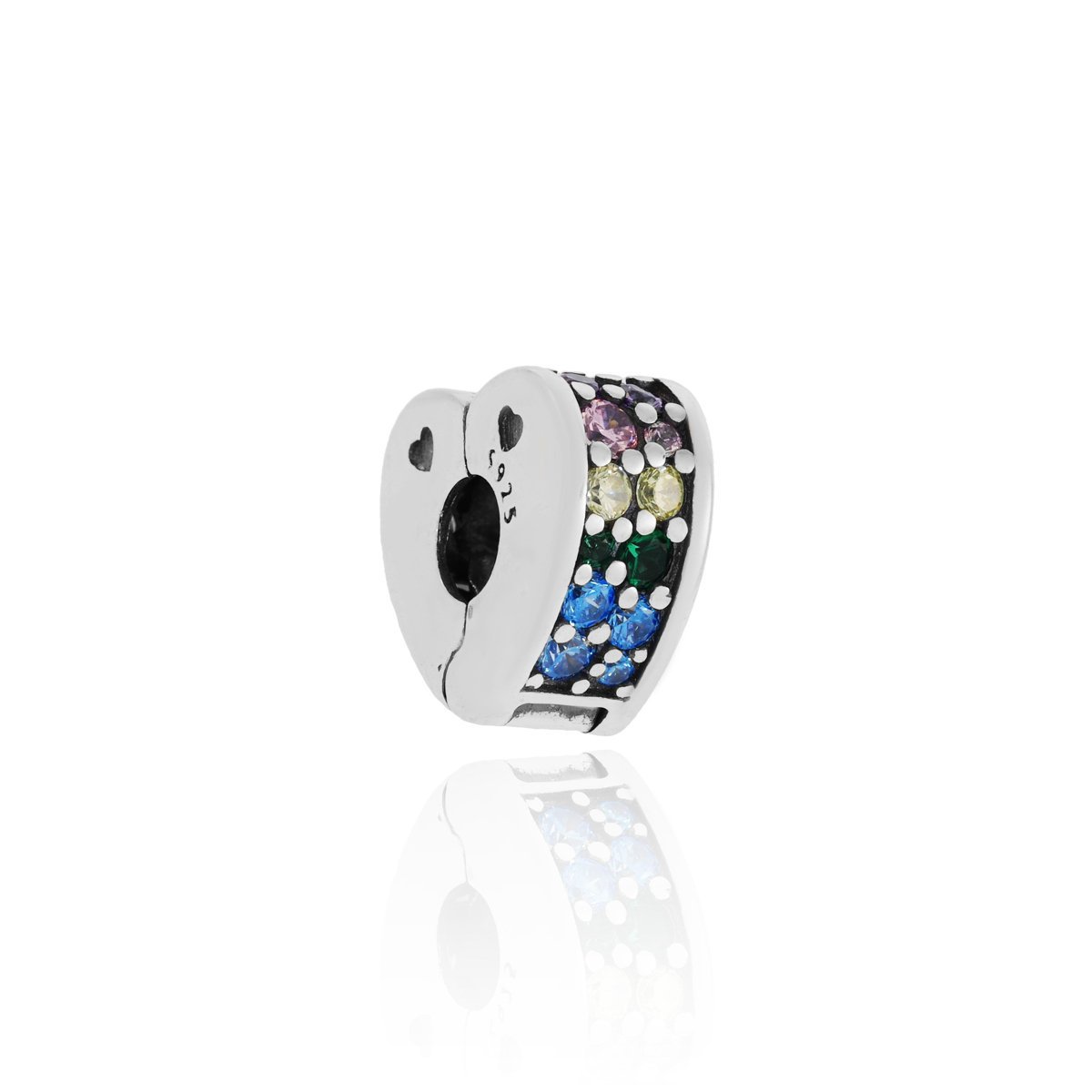 Srebrna zawieszka do bransoletki charms serce pr. 925