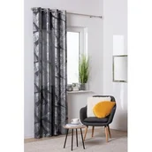 Zasłony - Zasłona z kółkami Vanua 140 x 260 cm ciemnoszara - miniaturka - grafika 1