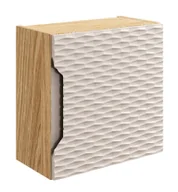 Szafki łazienkowe - Beżowa kwadratowa szafka wisząca do łazienki N2-F24 - miniaturka - grafika 1