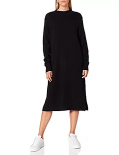 Vila Damska sukienka Viril Crew Neck L/S Midi Dress-Noos, czarny, S - Sukienki - miniaturka - grafika 1