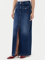 Spódnice - Guess Spódnica jeansowa W5YD63 D5QP3 Niebieski Regular Fit - miniaturka - grafika 1