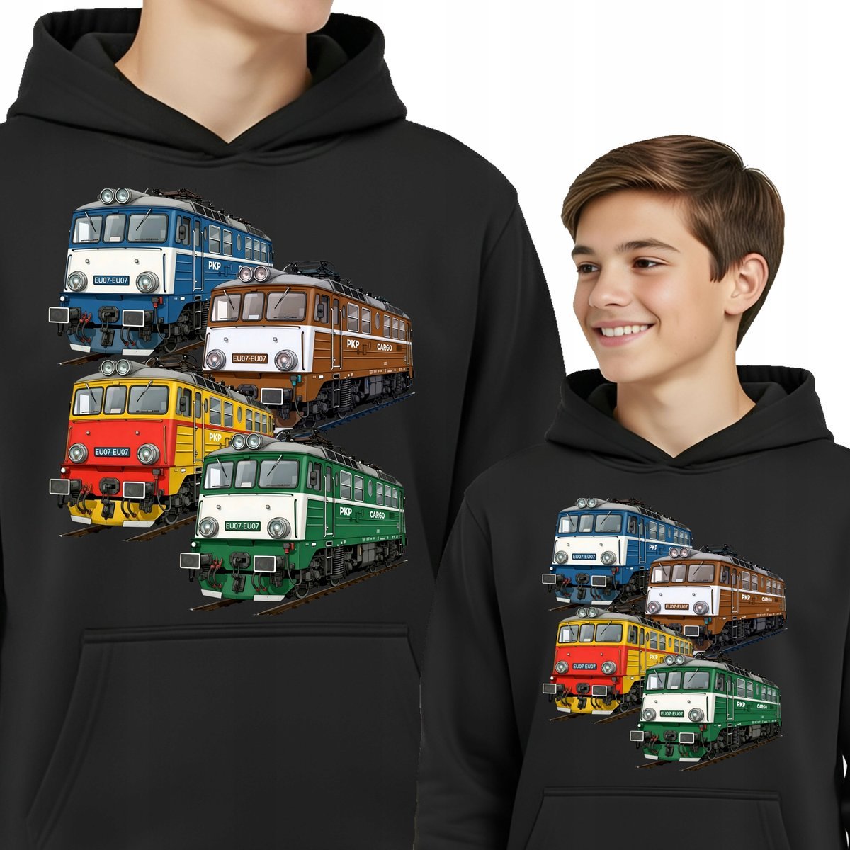Pociąg Bluza Dziecięca Lokomotywa Parowóz Kolej Ciuchcia Prezent 128 F18