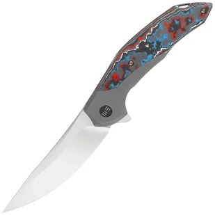 Nóż składany WE Knife Merata LE No 207/310 Titanium / Nebula Fat Carbon Fiber, Hand Rubbed Satin CPM 20CV by Anton Tkachenko (WE22008B-2) - Noże - miniaturka - grafika 1